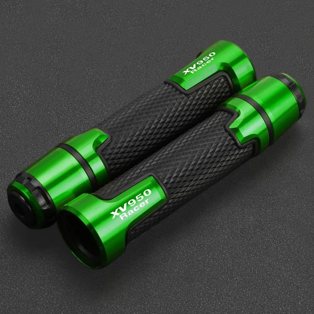 Poignée de guidon moto 22mm pour Yamaha XV950 XV 950 Racer vert
