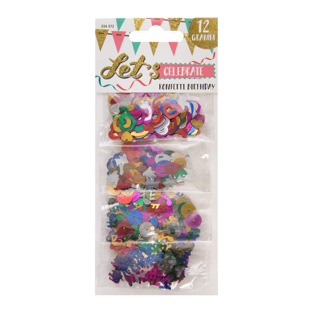 WencoHappy 334372 Scatter Mix 12 g Gold, Red, Green, Blue, Pink, 12 g