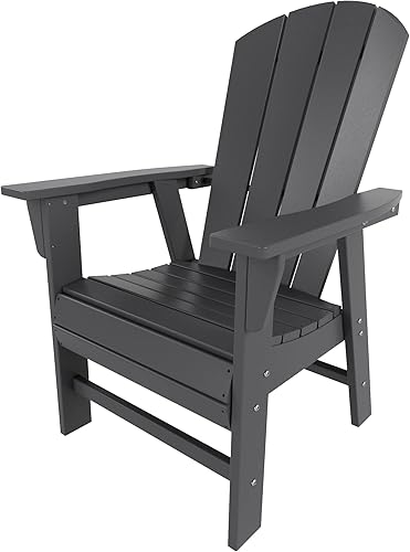 Vista 86 de WestinTrends Malibu Malibu Patio al aire libre HDPE plástico Adirondack silla comedor teca