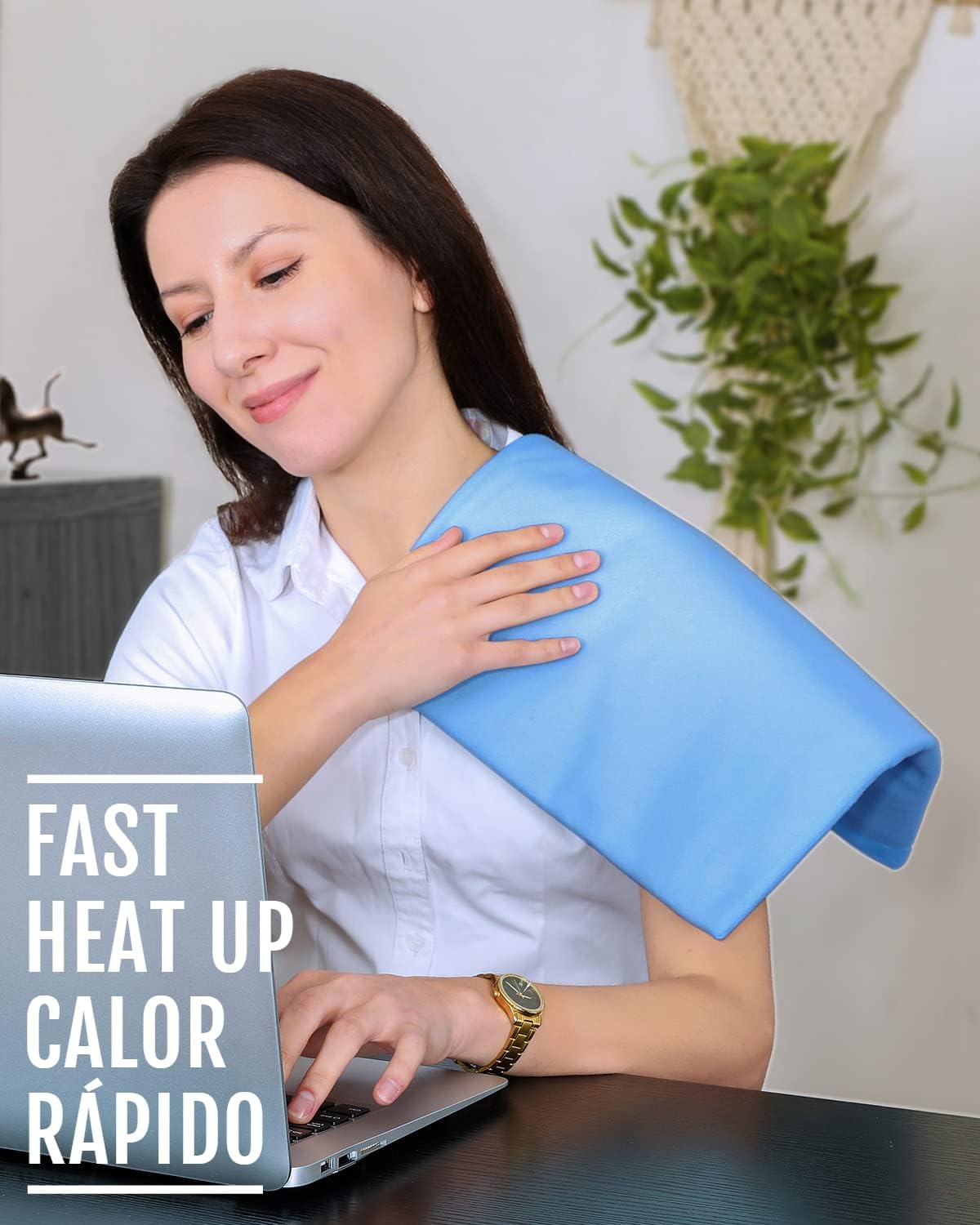 Boncare Electric Heating Pad with One-Touch Heat for Sore Muscles, Cramps and Back Pain Relief, Neck, Shoulders, Joints and Knees, No Temperature Control, Small 12” x 15”