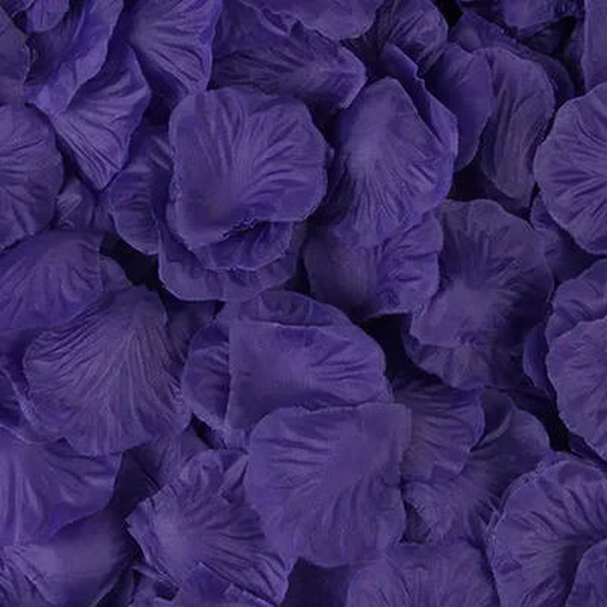 AYHTUD 2000/100Pcs Artificial Fake Rose Petals Colorful Simulation Silk Rose Petal For Valentines Day Wedding Party Romantic Decoration-Dark Purple-1000