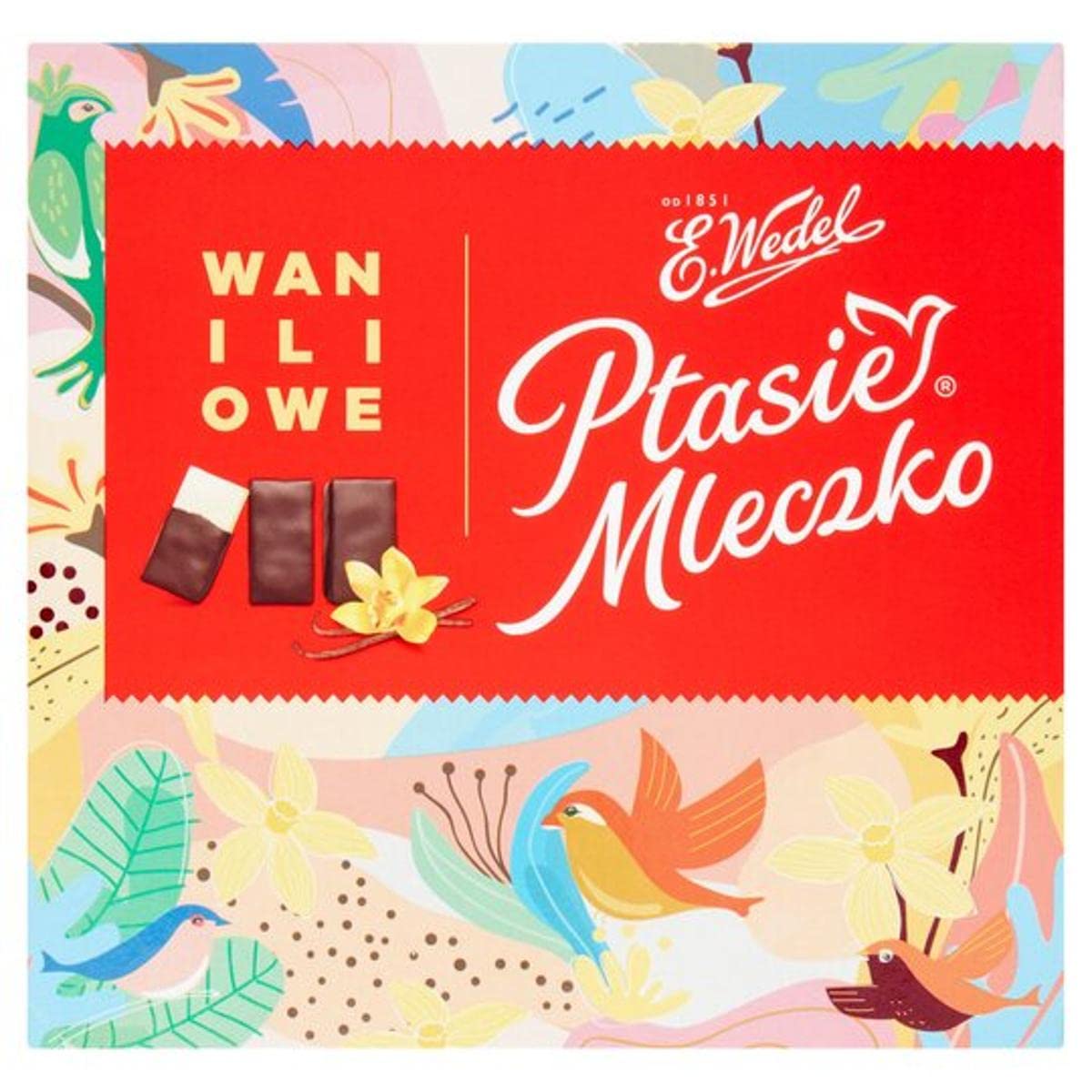 E.Wedel Ptasie Mleczko Vanilla Flavour Marshmallow in Dark Chocolate 340g