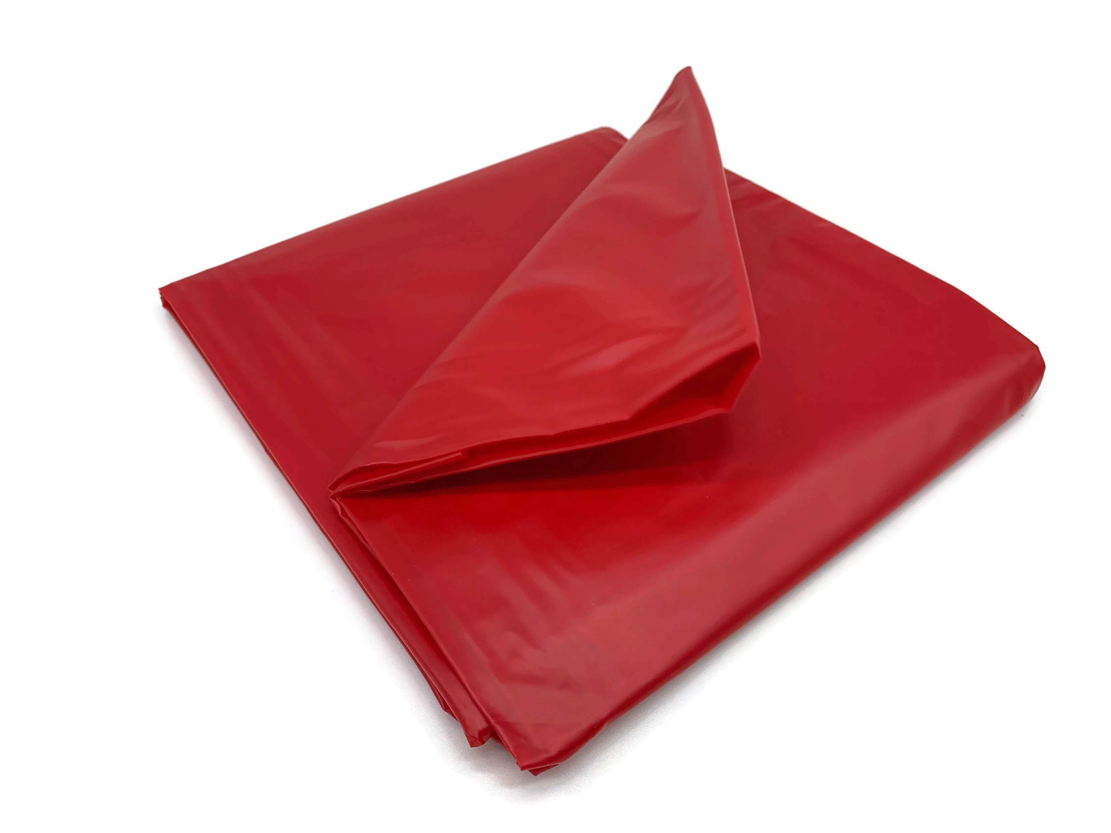 Exoda drap de protection étanche en rouge en vinyle lavable jusqu'à 30 degrés résistant à l'huile idéal pour jeux aquatiques polyvalent sans latex
