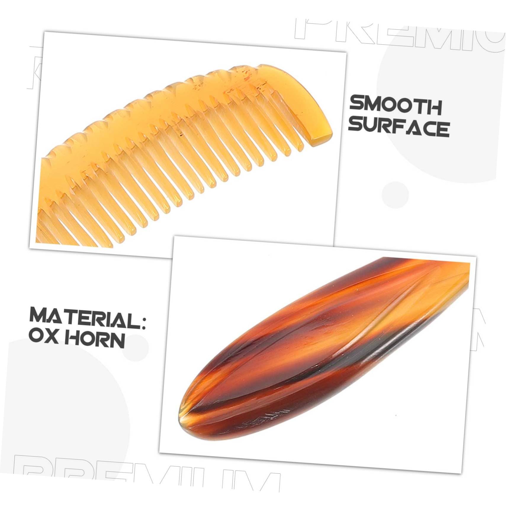 5pièces Peigne Démêlant Corne De Pour Peigne à Dents Fines Portable Anti- Et Pour Maison