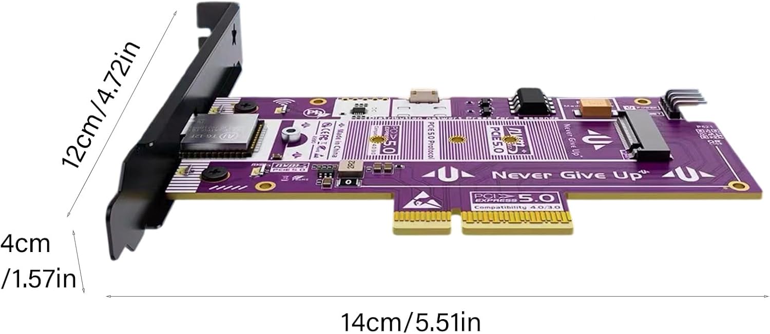 PCIe5.0 4X - NVMe 拡張カード (複数のインターフェイス用) 高速データ転送と PC 制御の簡素化