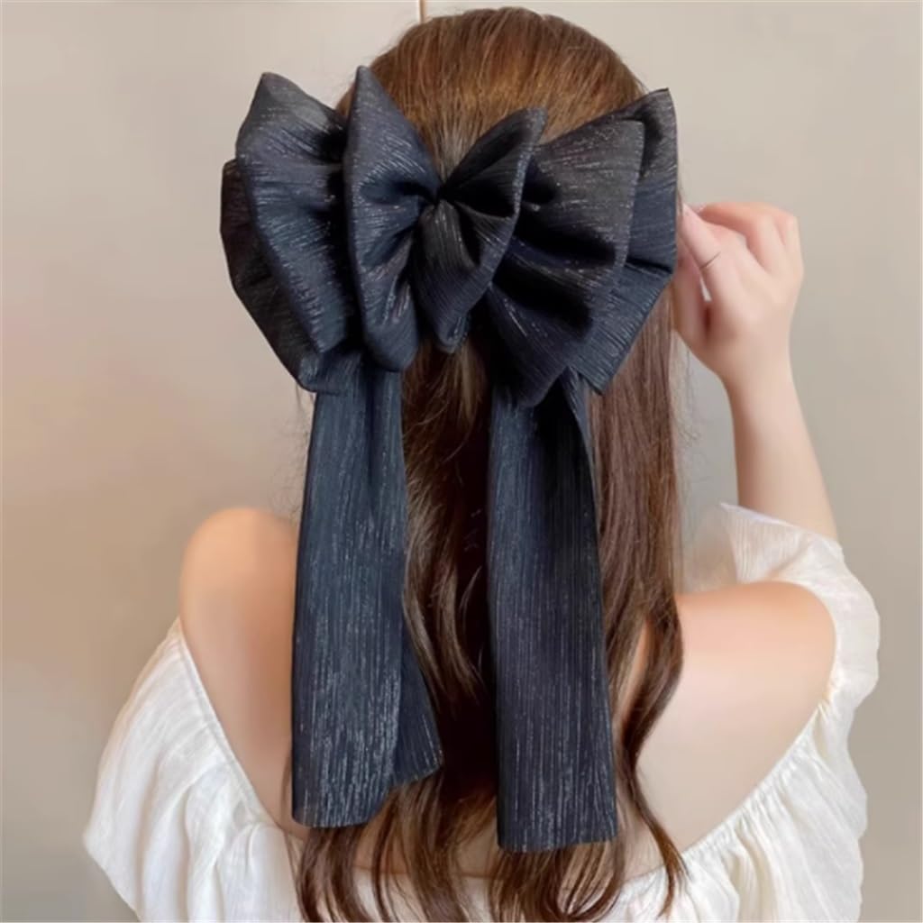 Glitter at large princess temperament top clip multi-layer ribbon fairy hair spring headdresses