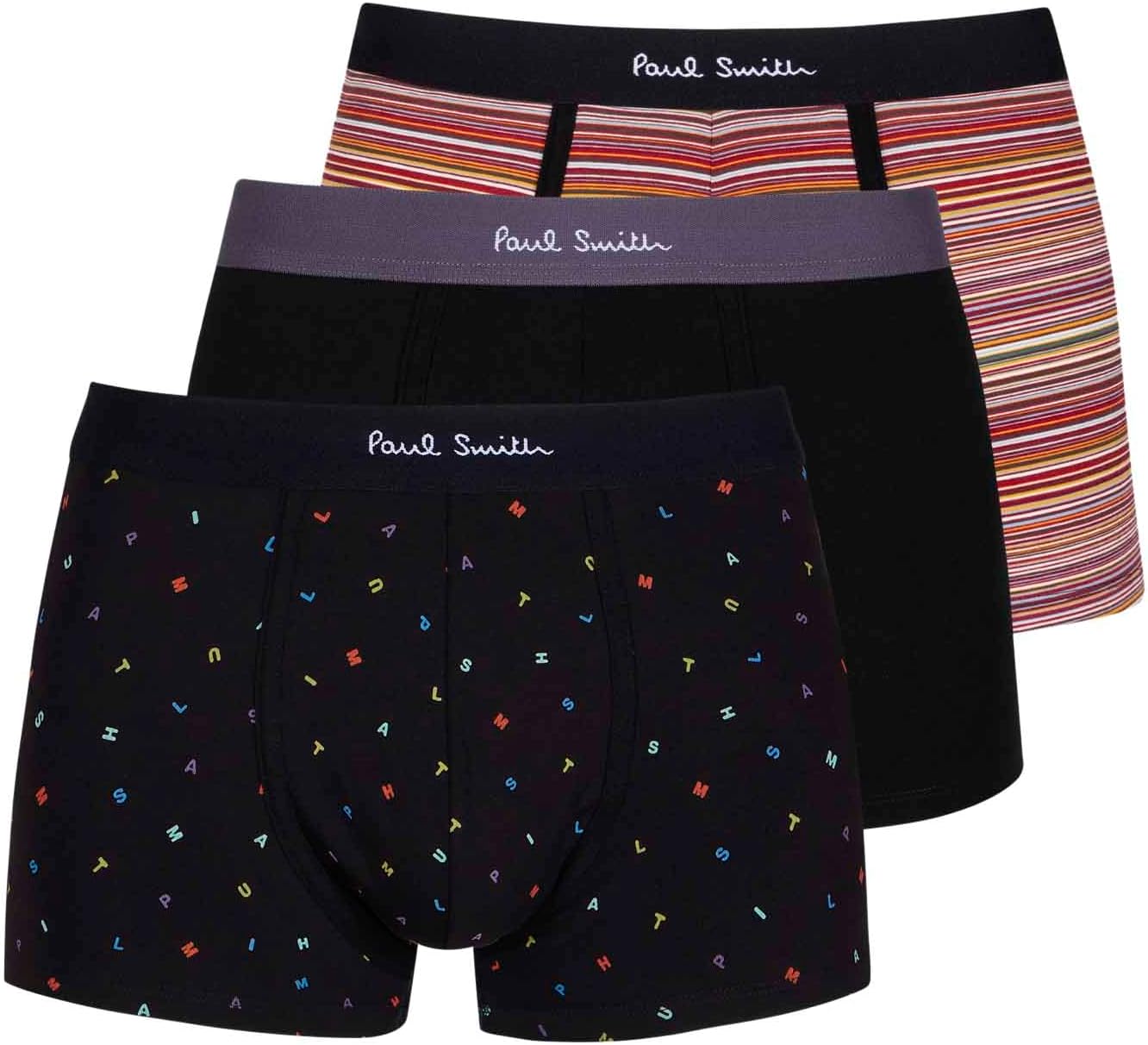 Men Trunk 3 Pk Blk/PRT/Sig