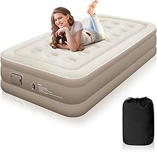 ZODAS FEAHRZEUG Single Airbed, Inflatable Mattress, 191x99x40cm, Brown, Waterproof, 200kg Capacity, Plush, Minimalist, Inflates in 3 Mins, Suitable for Home & Camping