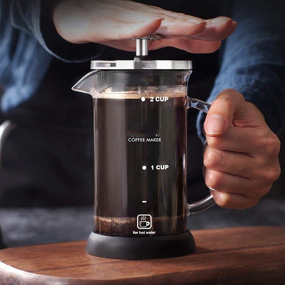 French Press Coffee Maker- Insulated Manual Coffee Makers for Home Home Heat Resistant Coffee Makers Espresso Machines French Press 350ml for Daily Coffee (Size : 350ml)