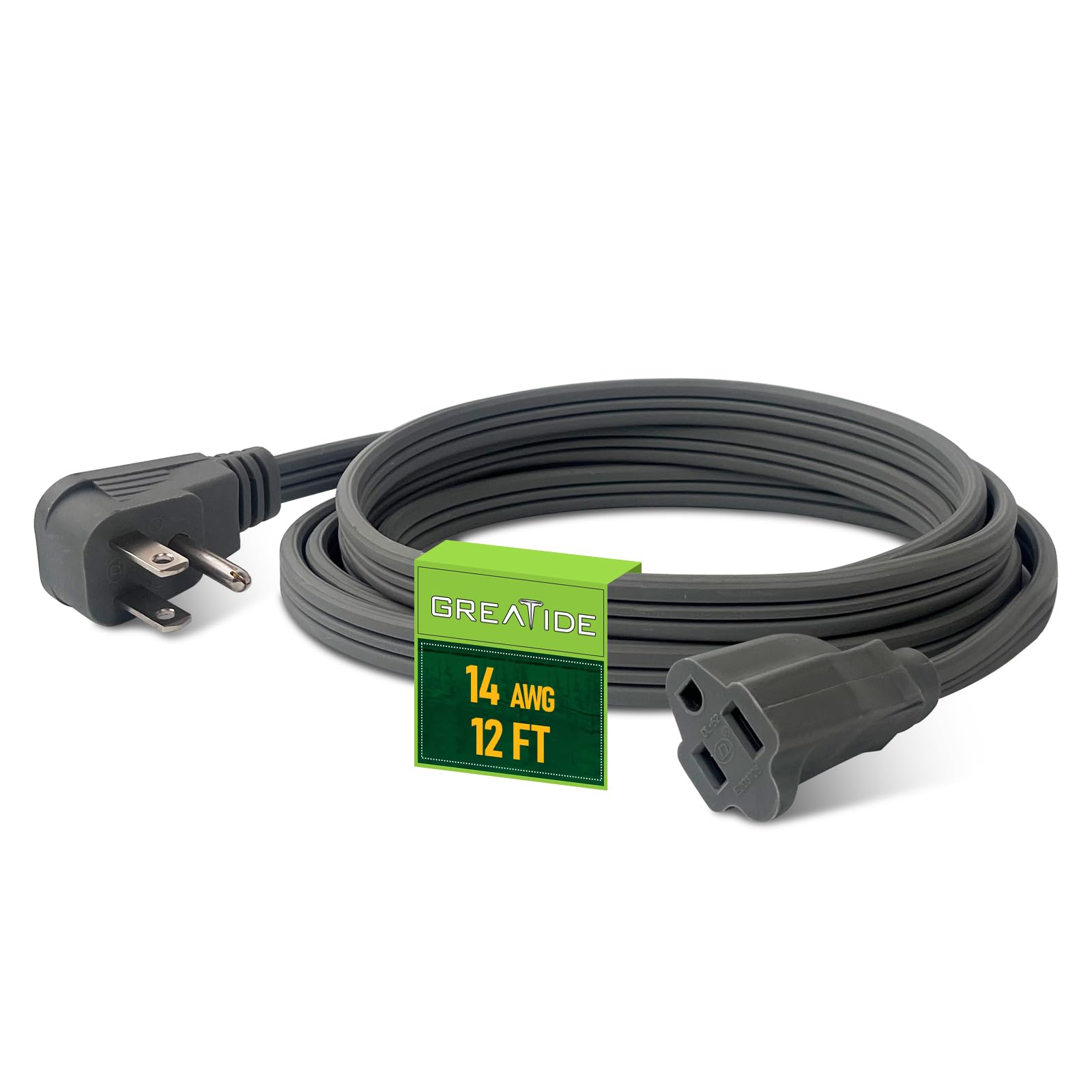 GREATIDE Heavy Duty Appliance Extension Cord 12 ft - 14 Gauge 3