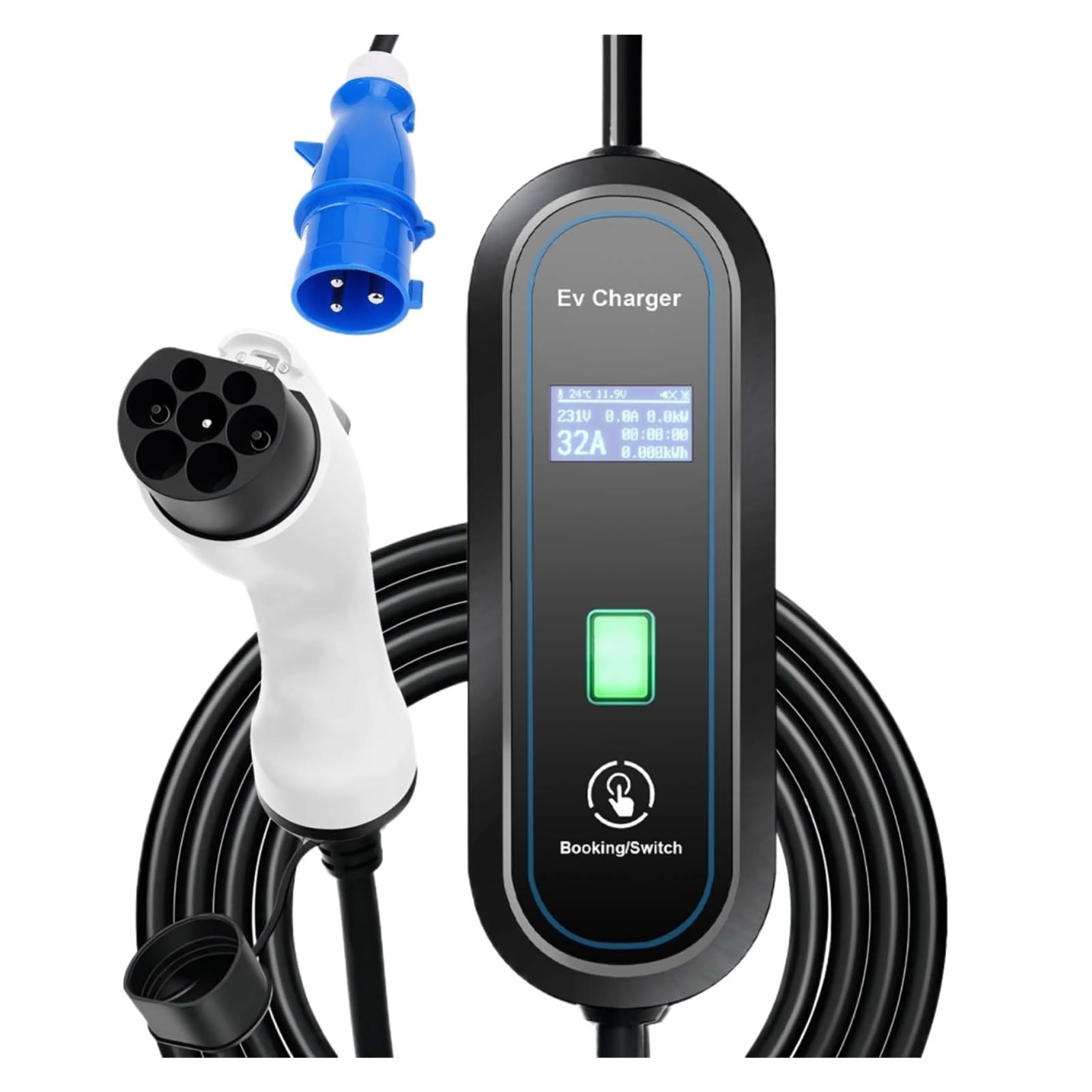 じゅうでんき Amazon.co.jp: ポータブル EV 充電器 220V 7KW J1772 Type1 IEC62196