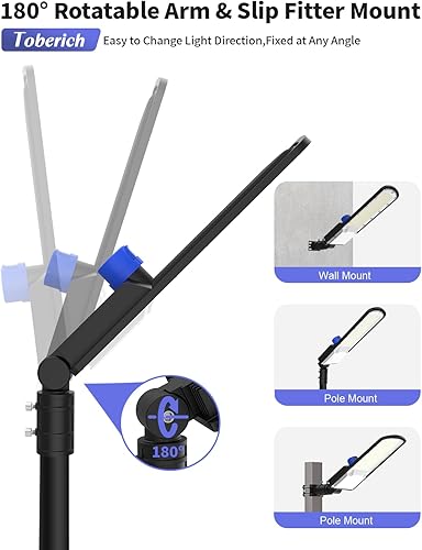Miniatura 2 de Luz de estacionamiento, 280W 42000LM LED Shoebox Luz del atardecer al amanecer Área comercial Fotocélula 180 Montaje deslizante 6500K IP66 Luz de