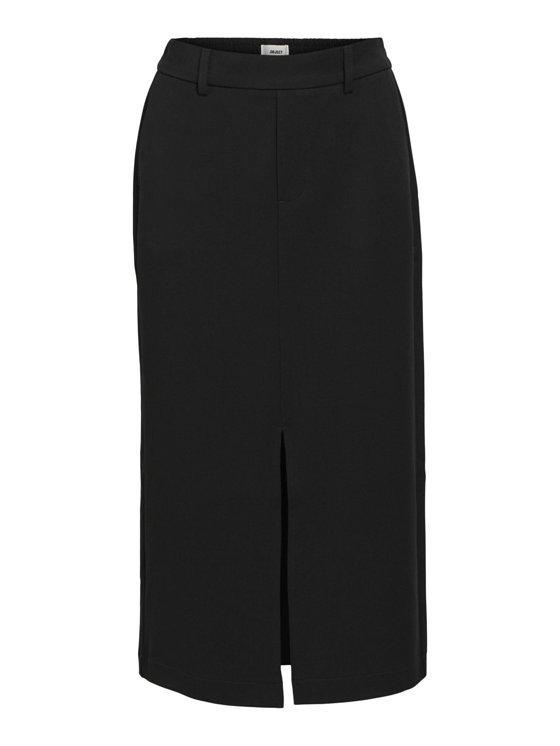 OBJECT Women's Objlisa Harlow Mw Skirt Noos Skirt, Black, 10
