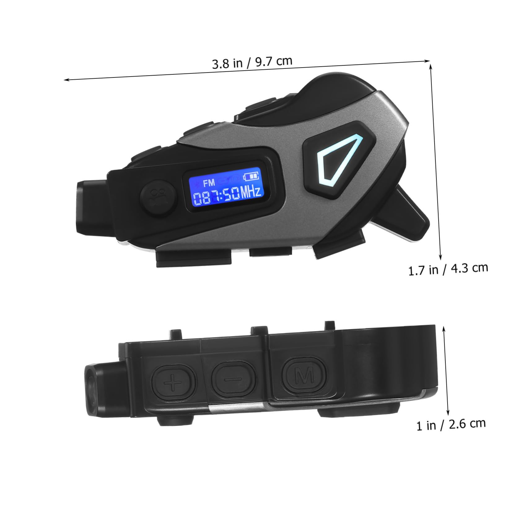 Ciieeo 1200mah Auricolare per Moto Cancellazione del Rumore Cuffie da Casco Stereo Microfono Incluso di Memoria per Ciclismo e Guida Inglese