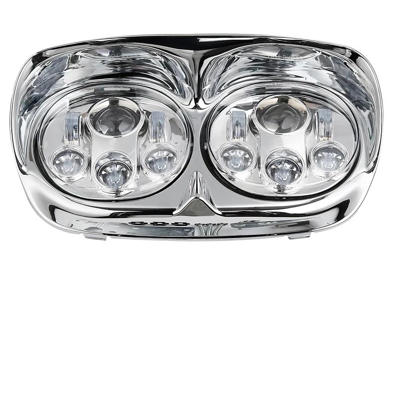 Phares avant pour Road Glide double projecteur LED chrome anti-buée pour moto 1998-2013