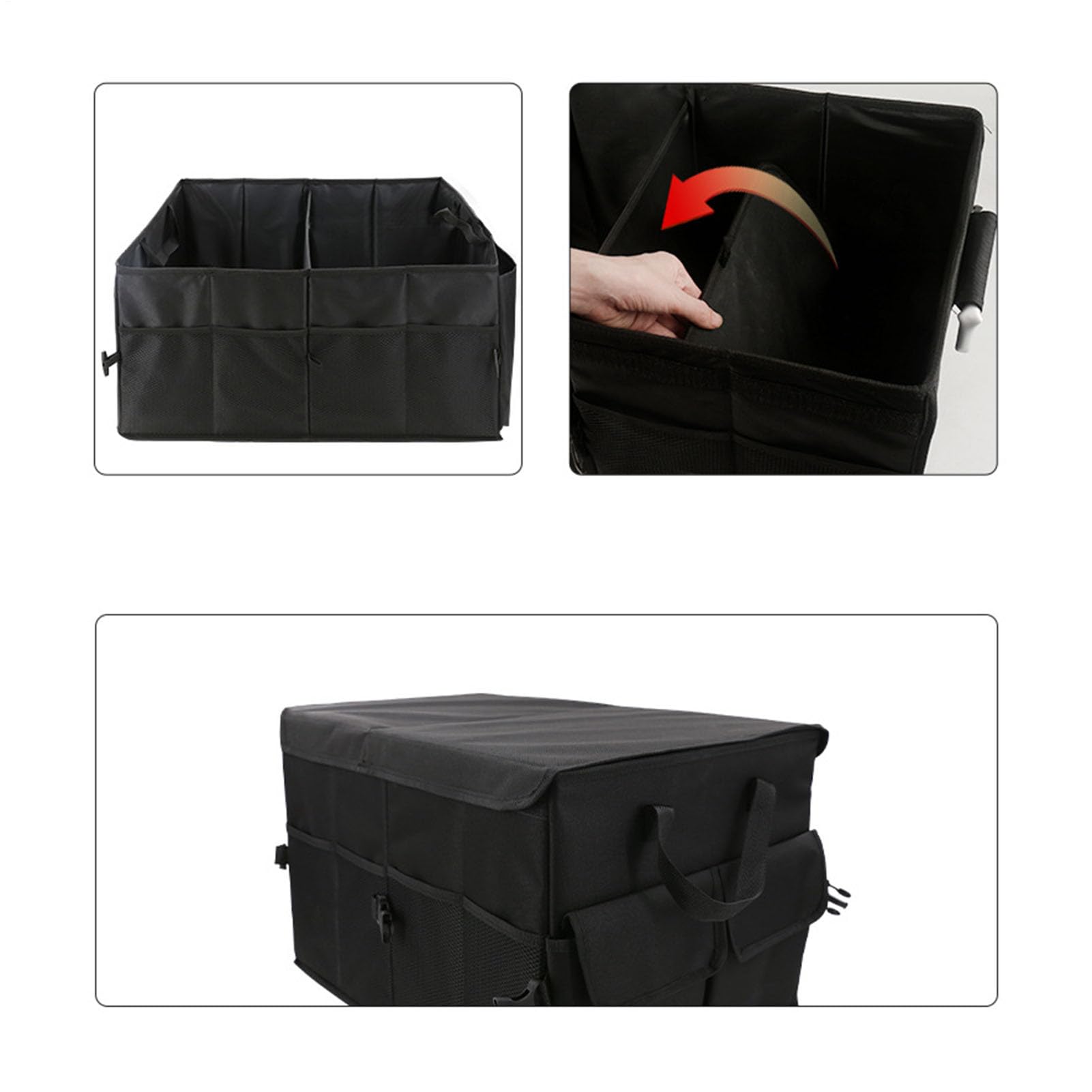 Organizzatore Bagagliaio per SUV Box Auto Pieghevole Multi Scomparto | Box Di Stoccaggio Per SUV Per Camion Furgone Viaggio Campeggio Picnic Famiglia Spuntino Quotidiano