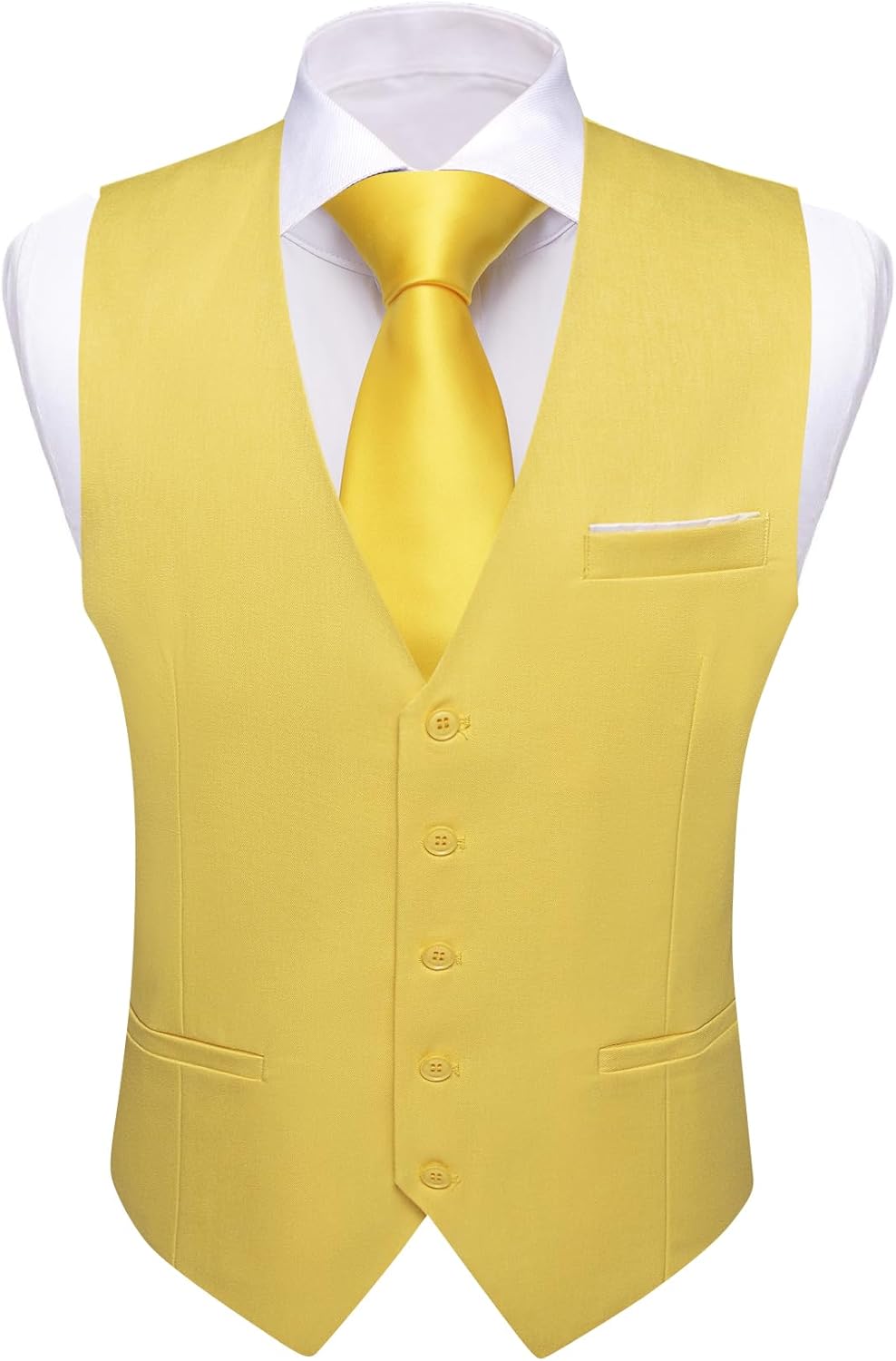 Barry.Wang Mens Formal Herringbone Vest Plaid Leisure V-neck Slim Fit Waistcoat for Party Prom Wedding - Image 2