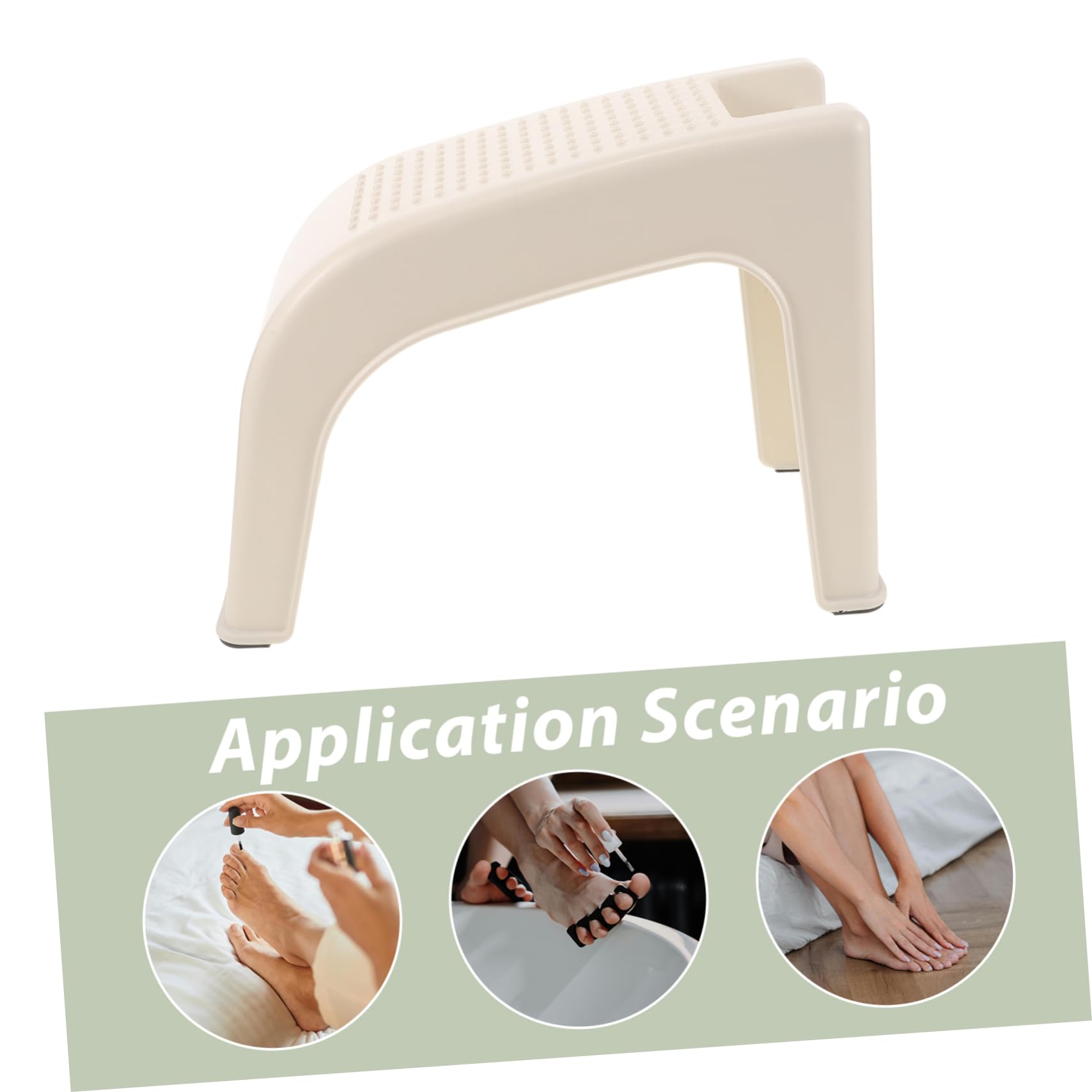 Beavorty Portable Pedicure Foot Stool Non-Slip Surface for Spa Home Office and Study Room