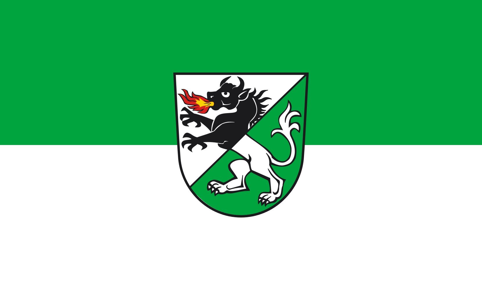 Drapeau Large Kißlegg drapeau paysage 1.35m² résistant au vent