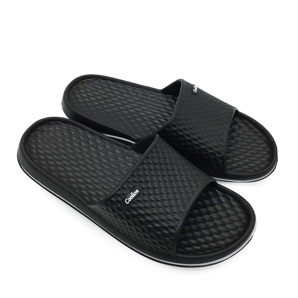 CoolionMens Shower Sandals Bathroom Slippers Non Slip Indoor Sandals