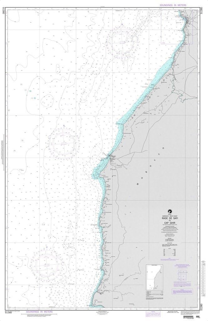 NGA Chart 51280: Rade de Safi to Cap Ghir