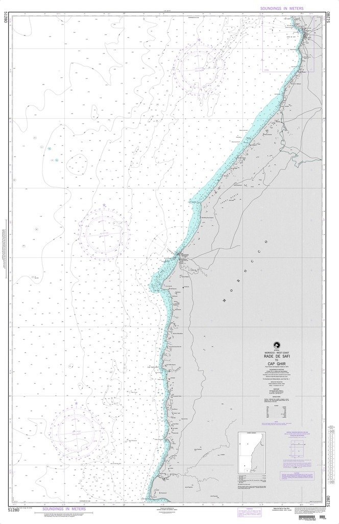 NGA Chart 51280: Rade de Safi to Cap Ghir