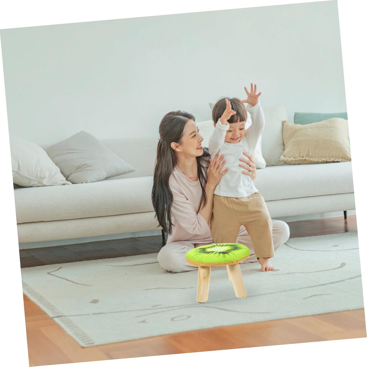 Ciieeo Portable Low Stool for Shoe Changing Small Step Stool for Home Use Non- Design for Kitchen Bathroom and Living Areas