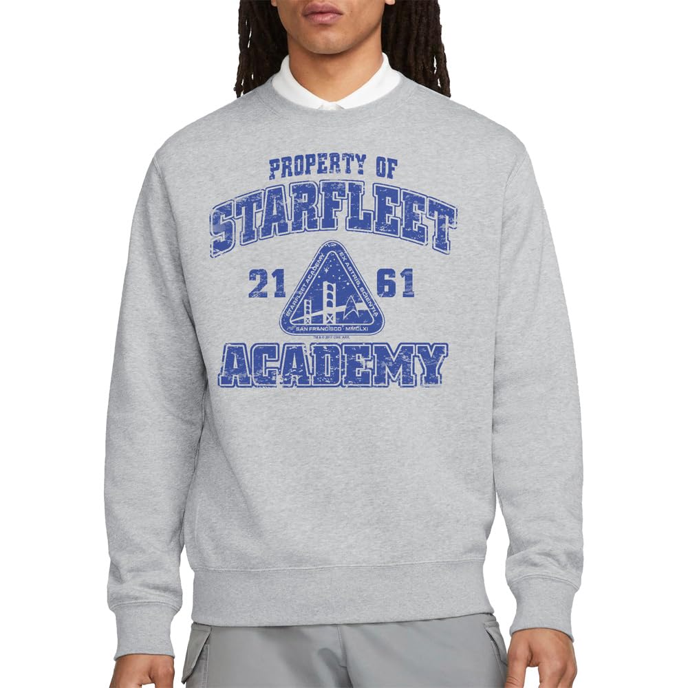 Star Trek Old School Crew Sweatshirt, Athletic Heather, Large