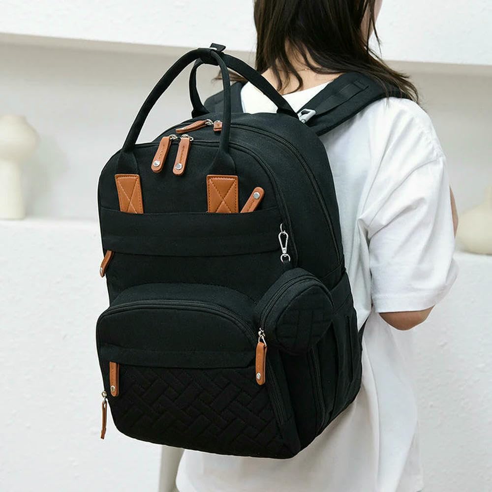 JJDFW Torba na pieluchy Plecak Baby Essentials Travel Tote Wielofunkcyjna wodoodporna z podkładką do przewijania paski do wózka duża