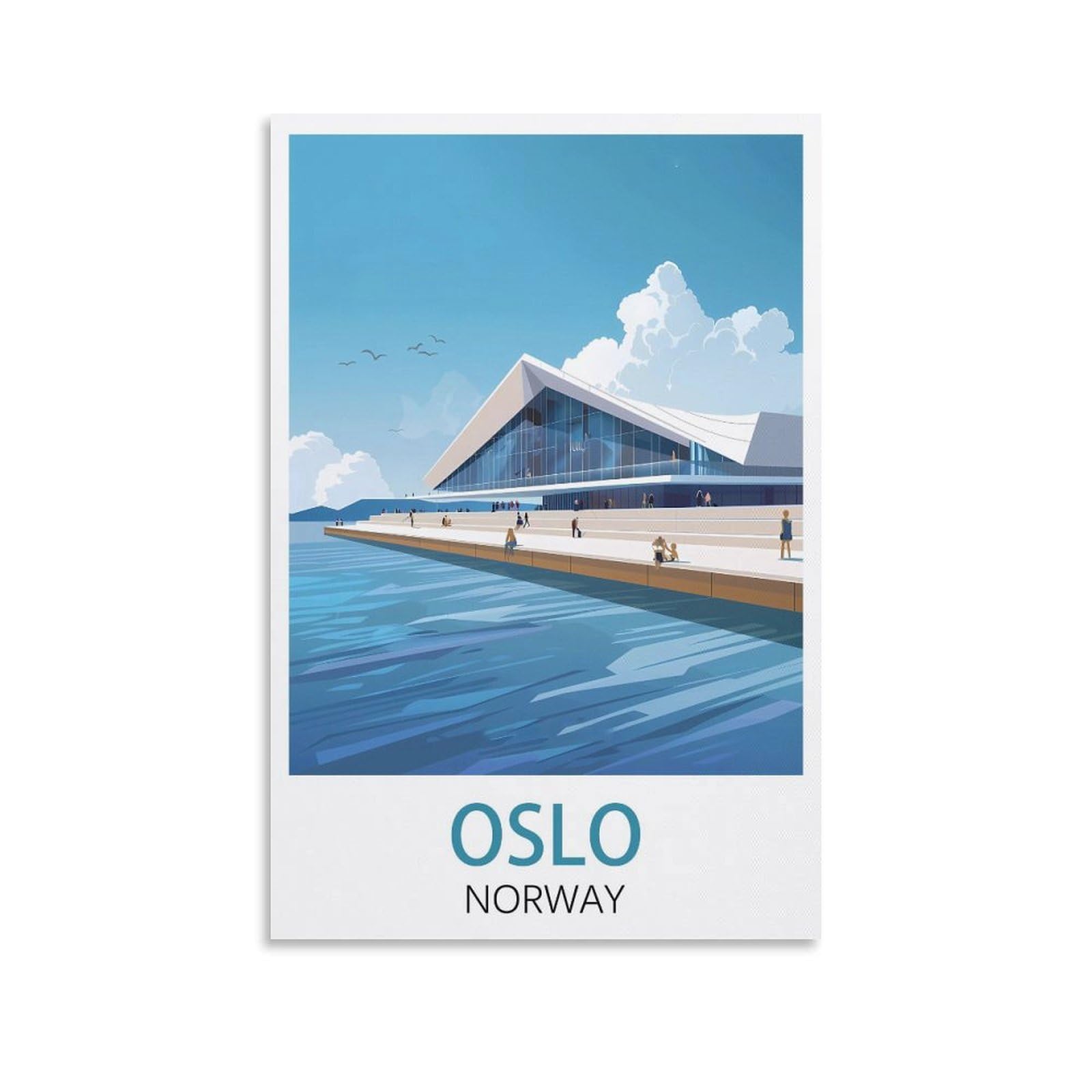 Lcyuaopp Unframe-Style Oslo Norway Vintage Travel Posters 12X18inch(30X45cm) Canvas Art Poster And Wall Art Picture Print Modern Family Bedroom Decor Posters