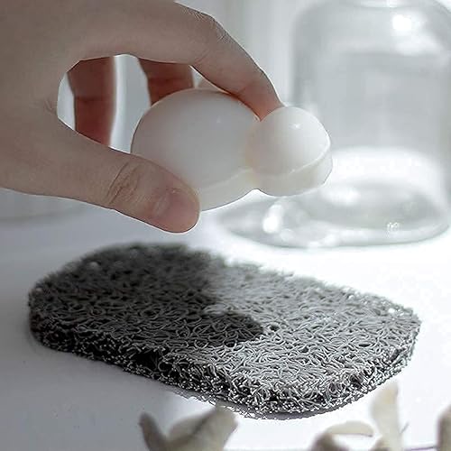 Miniatura 10 de 4 soportes ahorradores de jabón en barra para ducha, almohadillas autodrenantes para plato elevador de jabón, tapete para bandeja ahorradora de