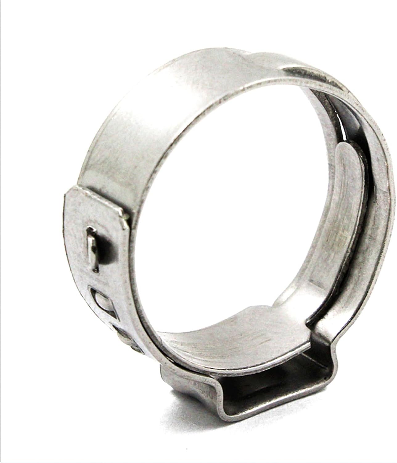 50pcs 1 Inch Stainless Steel Clamp Cinch Ring Crimp Pinch Fitting Tubing 25.4-28.5mm