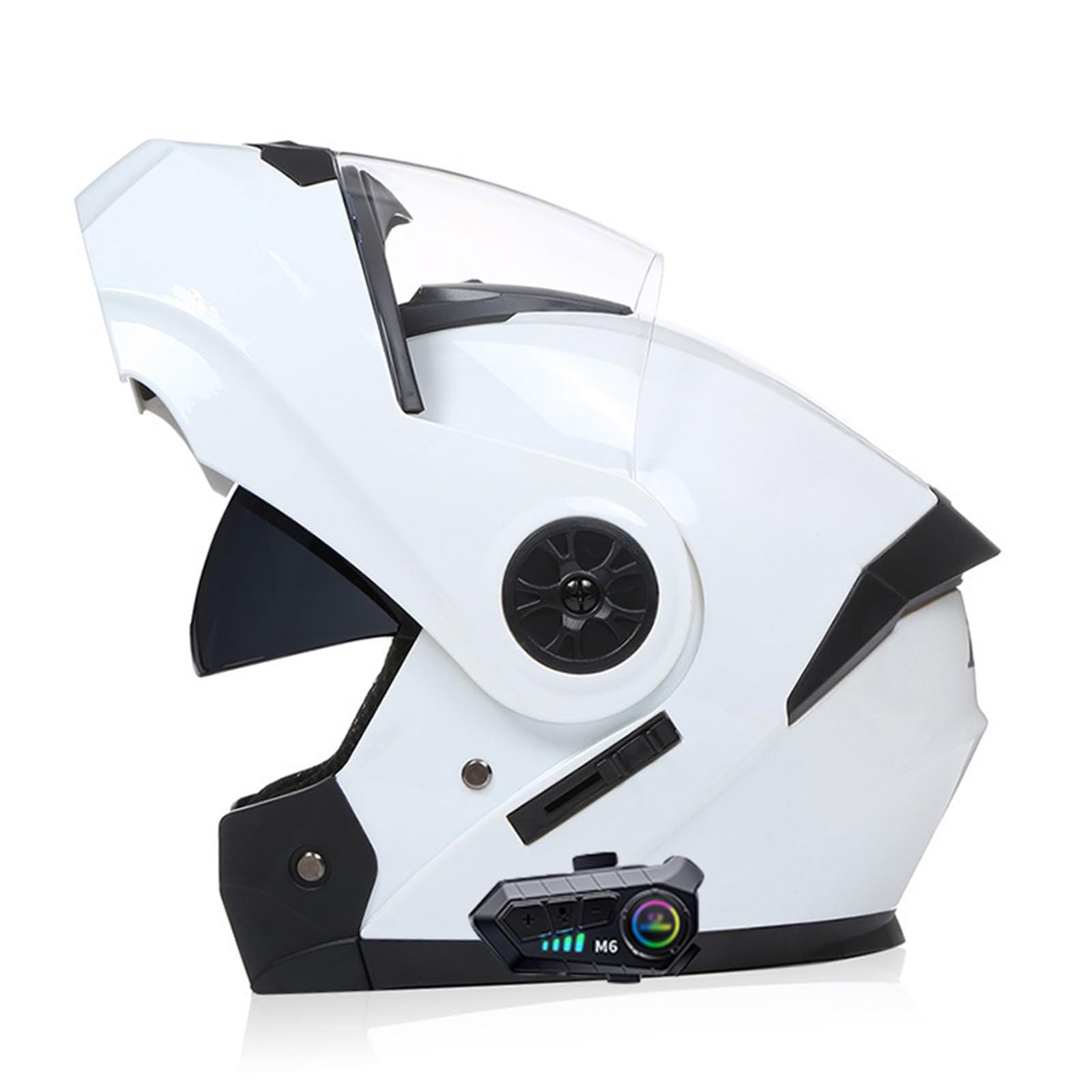 Casco Integrato Apribile con Interfono Casco Moto Modulare Bluetooth Omologati ECE Caschi Modulari per Uomo Donna con Doppia Visiera Casco Integrale Casco Crash