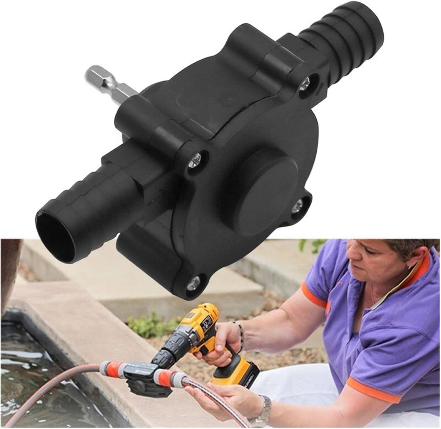 Mini Submersible Portable Electric Water Pump Portable Electric Drill Pump Oil Fluid Water Mini Hand Self-priming Liquid Transfer Pumps Home Garden Outdoor Tool