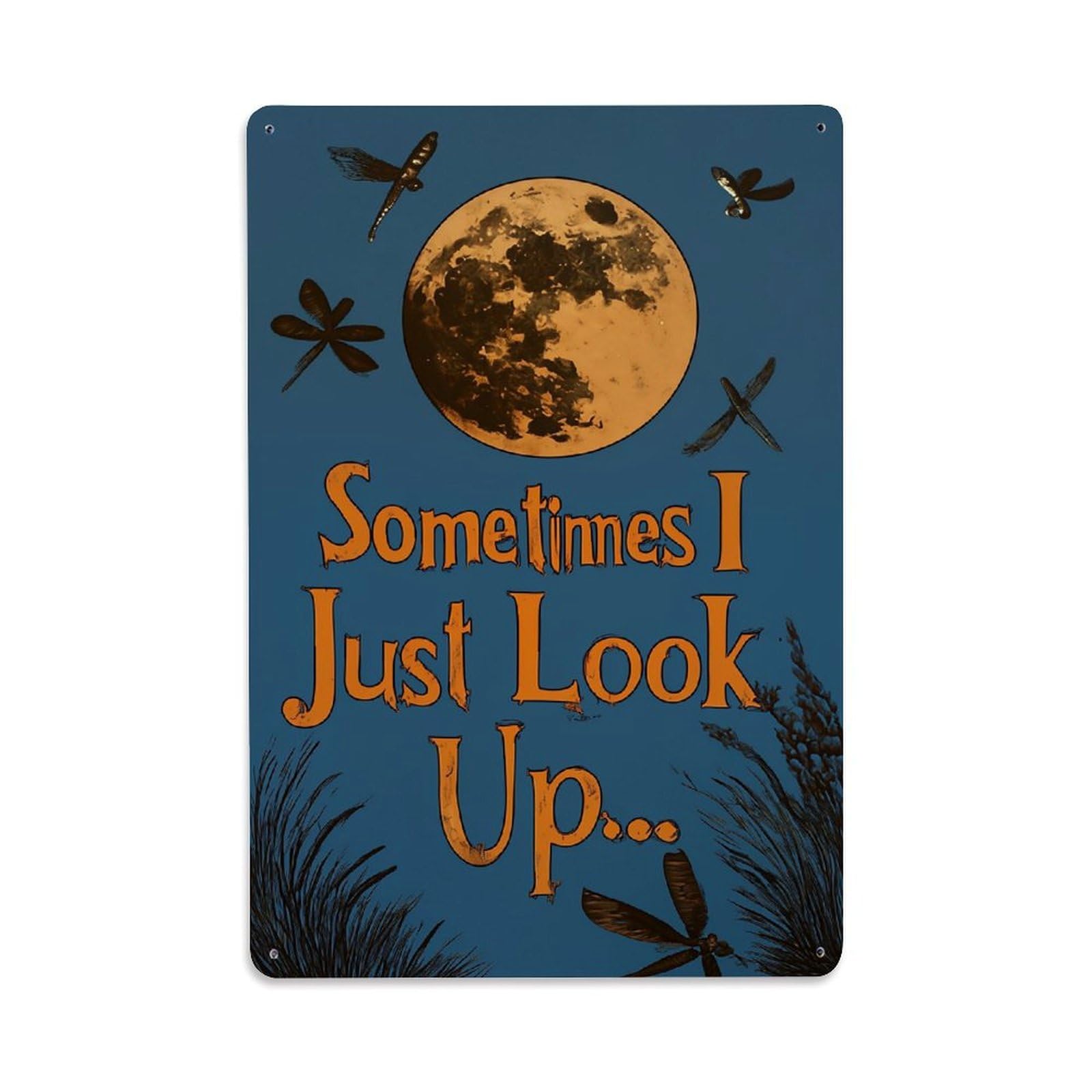 Nestemfo Vintage Sometimes I Just Look Up_1 Tin Sign Metal Sign, Living Room,Bar, Home, Bedroom Wall Decor,Retro Metal Poster 8X12 Inches