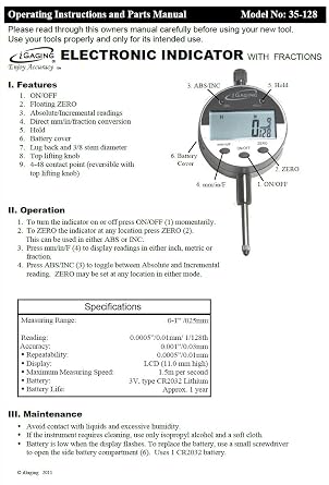iGaging Digital Electronic Indicator