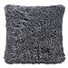 Produktbild CelinaTex Shetland Dekokissen 80 x 80 cm grau Flokati Optik Zierkissen Langhaar Sofakissen Kunstfell Kissen