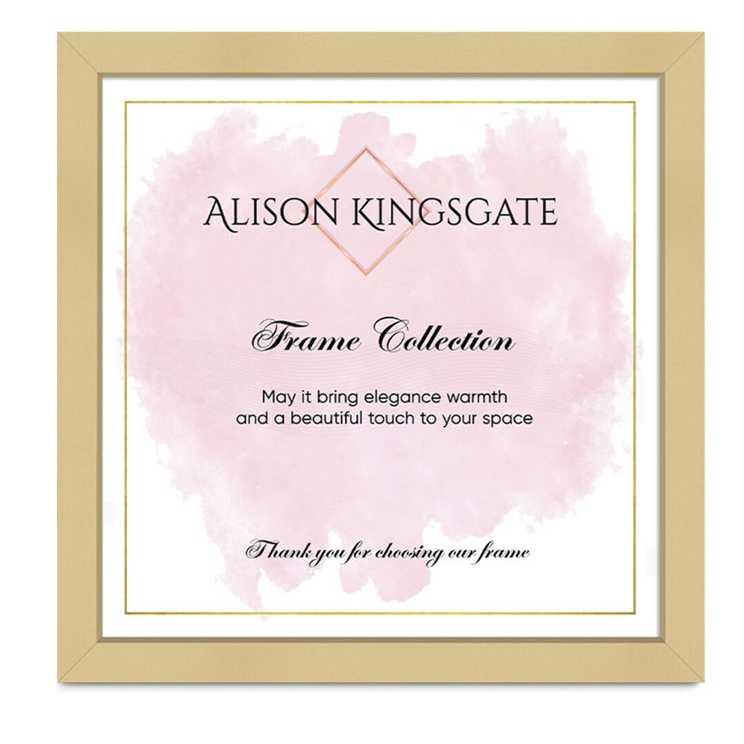 Alison Kingsgate Modern 80X80CM Matte Yellow Photo Frame-Engineered Wood Picture Frames with Shatterproof Perspex - Ideal for Certificates -Wall Mount or Tabletop - Multiple Sizes & Colours Available — image 1