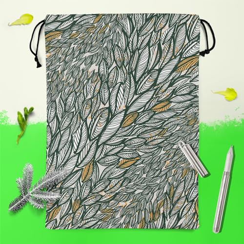 Image of ArtzFolio Flying Leaves D3 | Reusable Sack Bag | Bag for Gym, Storage, Vegetable & Travel