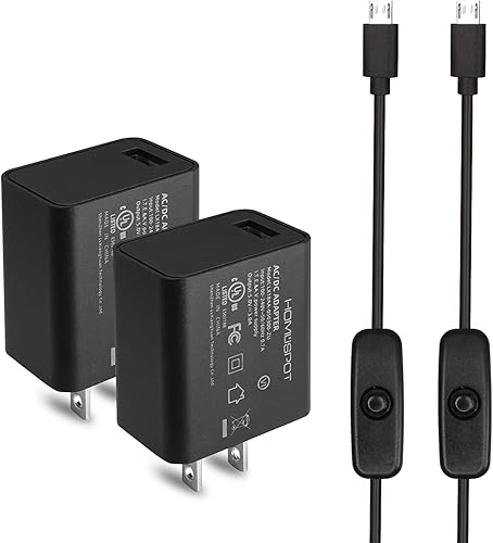 MakerSpot - Fuente de alimentación 5V3A con interruptor de 2.5 A, 2 A, 1.5 A, 1 A, adaptador de CA de carga rápida rápida con interruptor de