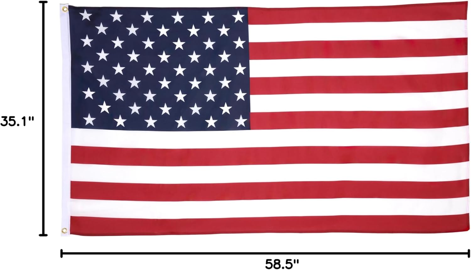 AZ FLAG Set of 5 USA Flags – 150 x 90 cm – American Flag – USA Flag 100% Polyester with Integrated Metal Eyelets