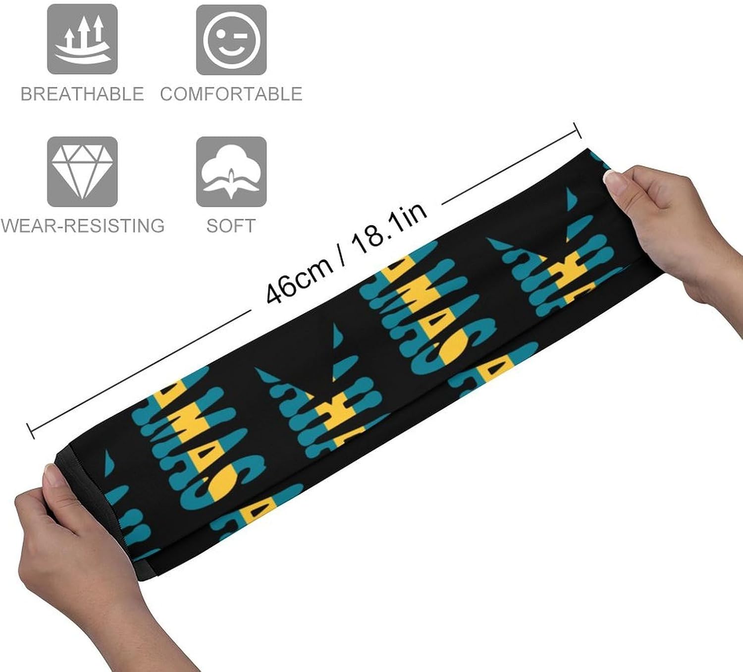 Bahamas Flag Knee High Socks Athletic Long Stockings Sport Casual Crew Tube Sock Boot 46cm