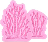 Vista 3 de Mujiang Molde de silicona de algas corales, moldes de fondant de coral para decoración de pasteles de azúcar, decoración de cupcakes, pasta de goma