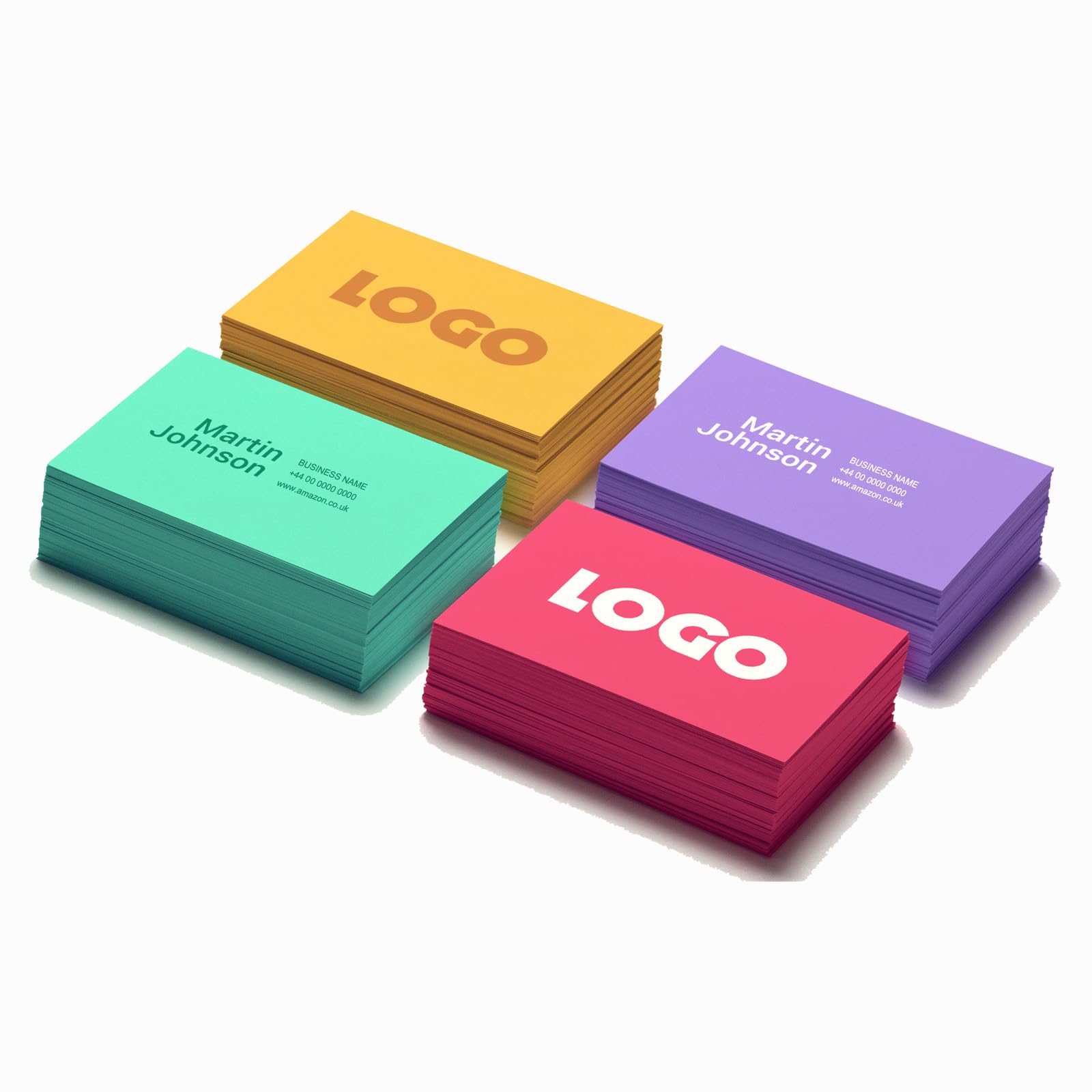 Professional Business Cards - Custom Design Collection with Multiple Colour Options. Personalised Double-Sided Printing for 200 Premium 300gsm Cards. Upload Your own Design.