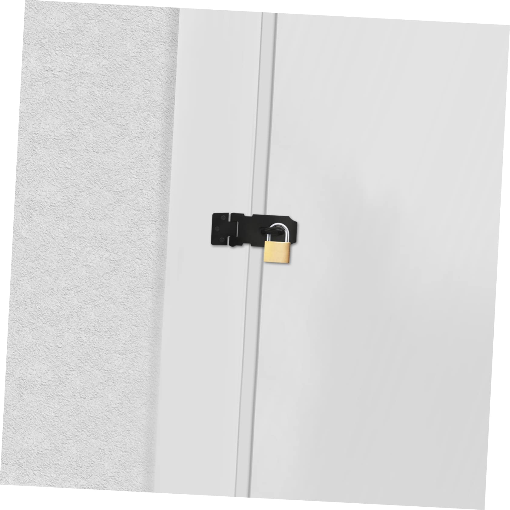 Lucchetto a catena for porta, 10 set Graffette for fibbia in acciaio inossidabile Lucchetto a catena for porta resistente Lucchetto for carichi pesanti Lucchetti Hasp Serratura for armadio Cancello Se