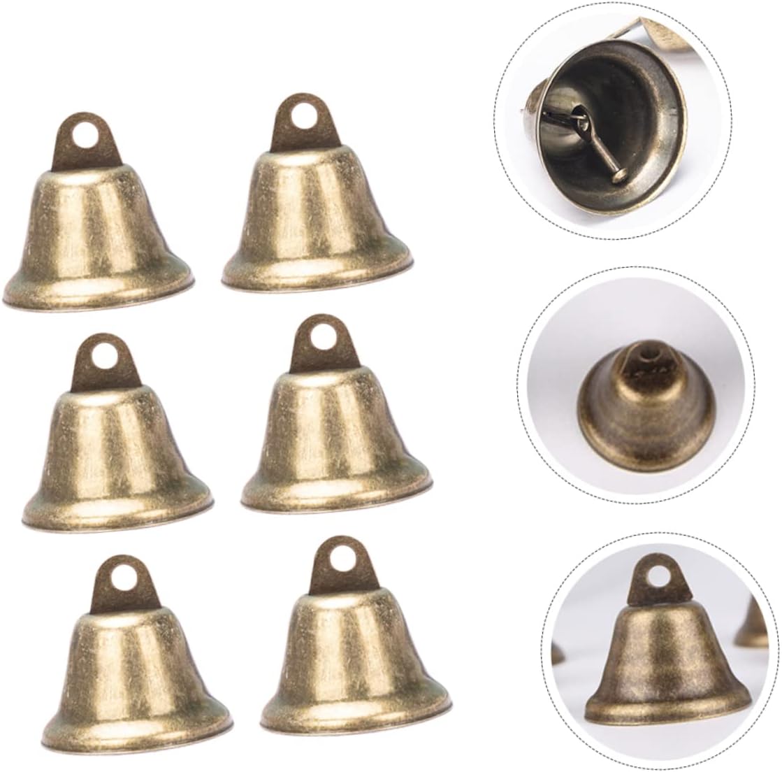 Veemoon 25Pcs Vintage Iron Bells for Craft Projects DIY Wind Chime Supplies for Holiday Decorations and Garden Charm Small Jingle Bells for Christmas Events