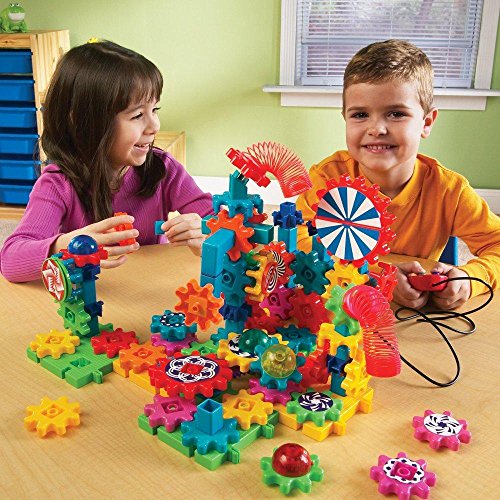 Learning Resources Gears! Gears! Gears! Lights & Action Building Set, Gear Toy, 121 Pieces #TOP2
