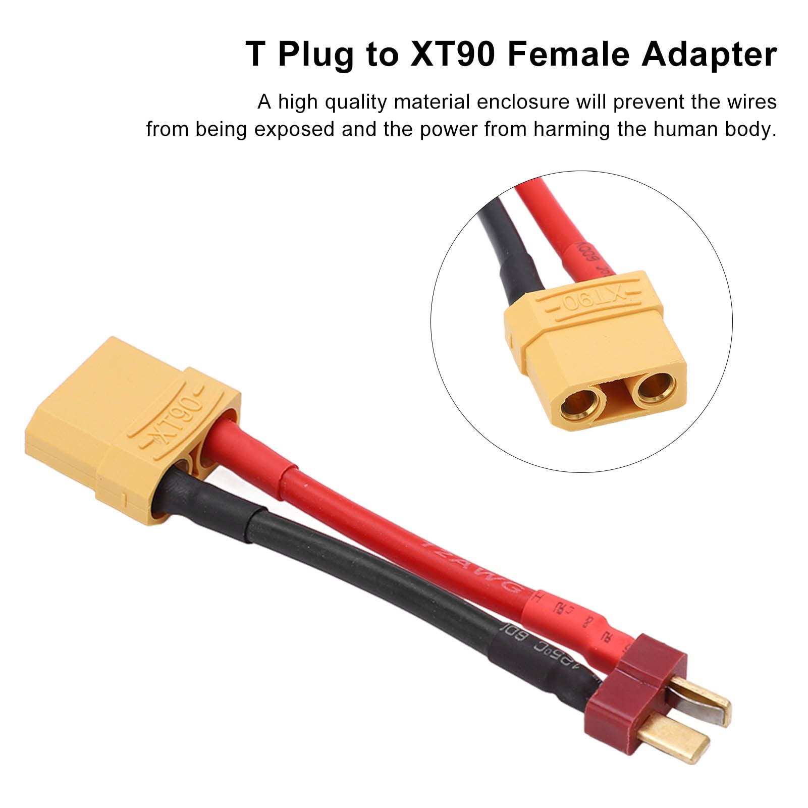 2 Pares De Conectores Sin Cables T-Plug Deans A XT90 XT-90 Macho Hembra Adaptador De Conversión Para Batería RC LiPo