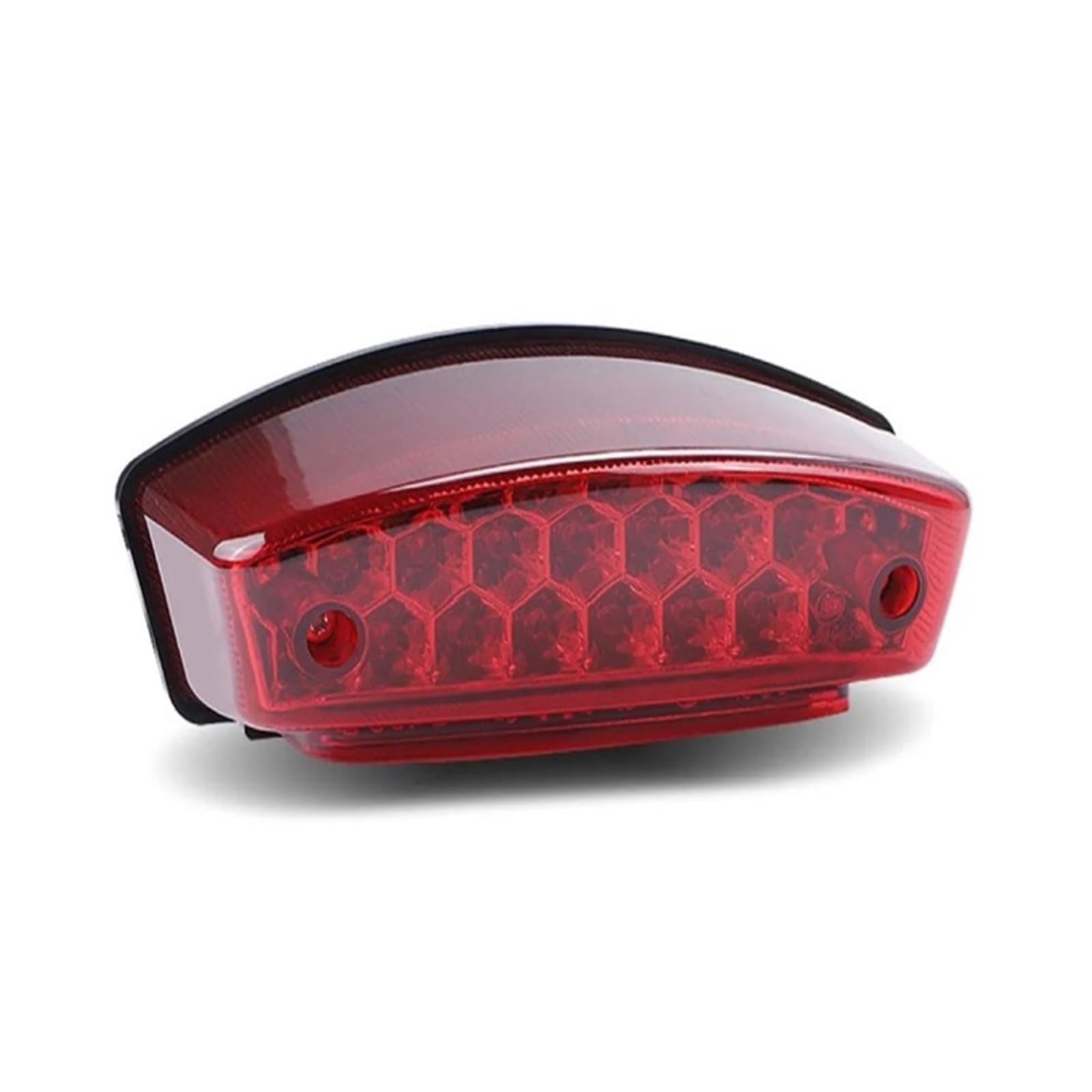 Universale Per ATV UTV Moto Lampada Di Segnalazione 12V LED Fanale Posteriore Rosso Freno Avvertimento Marcia Targa Bianca(ROSSO)