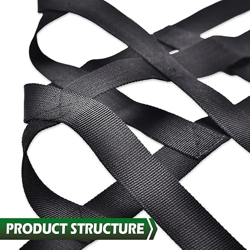 Miniatura 7 de GRAND ORANGE Nerf - 2 redes de barra negras compatibles con ATV Honda Yamaha Suzuki Kawasaki TRX450R 400EX 400X 300EX 300X 2006-2011 correas de